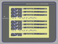 a screen that says dot matrix with stereo sound on the top