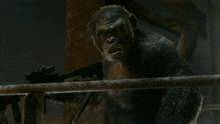 Planet Of The Apes Koba GIF - Planet Of The Apes Koba Gun GIFs