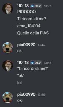 a screenshot of a text message between two people