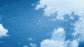 blue sky with white clouds in it