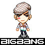 a cartoon of a man wearing a hat and headphones .