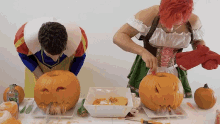 Carving Pumpkins Happy Halloween GIF - Carving Pumpkins Happy Halloween Fog GIFs