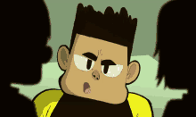 a cartoon drawing of a man with a t on his forehead