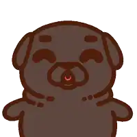 a cartoon drawing of a pig with its mouth open