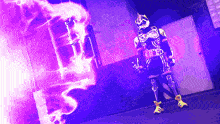 a pixel art of a person in a skeleton costume standing in front of a door