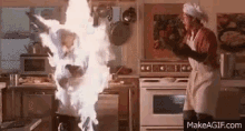 Billy Madison Cooking Fire GIF - Billy Madison Cooking Fire This Is Fine GIFs