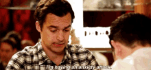 3. Your Middle Name Should Be “busy,” Since That Is What You Are All The Time Now. GIF - Anxiety Attack New Girl Nick Miller GIFs
