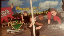 a poster for martial arts for the whole family