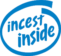 a blue circle with the words incest inside inside it