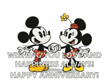 Happy Wedding Anniversary Minnie And Mickey Mouse GIF