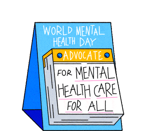 World Mental Health Day Advocate For Mental Health Care For All Sticker - World Mental Health Day Advocate For Mental Health Care For All Mental Health Stickers