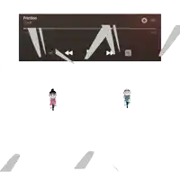 a cartoon of a boy and a girl riding bicycles with the song friction behind them