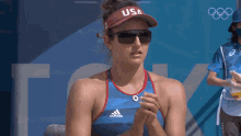 Clapping Sarah Sponcil GIF - Clapping Sarah Sponcil Usa Beach Volleyball Team GIFs