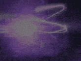 a purple background with a blurred image of a person