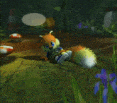 a cartoon squirrel says one of those days in a video game