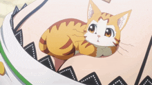 a cat is laying on a person 's chest and looking up