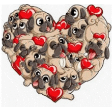 Pug Heart GIF - Pug Heart GIFs