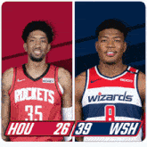 Houston Rockets (26) Vs. Washington Wizards (39) First-second Period Break GIF - Nba Basketball Nba 2021 GIFs