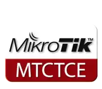 a red and white sign that says training mikrotik