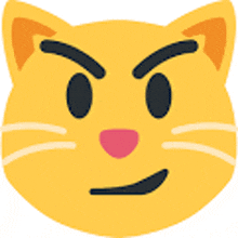 a yellow cat with an angry expression on its face