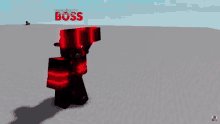 a person in a video game with the word boss above them