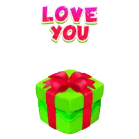 a cartoon rabbit is holding a heart shaped balloon and the words love you are above her