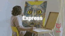 artist artists paint painting cat