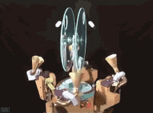 a mechanical device with the word orbo on the bottom of the screen