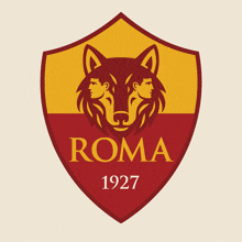 a shield with a wolf head and the word roma 1927