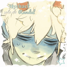 a drawing of a person with the name mychael solo de randal on it