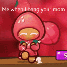 Cookie Run Strawberry Cookie GIF - Cookie Run Strawberry Cookie Your Mom GIFs