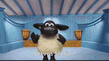 Sheep Servus Stefan GIF - Sheep Servus Stefan Shaun The Sheep GIFs