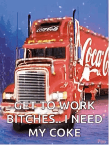 truck coca cola sparkly christmas