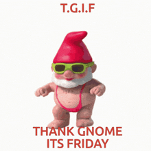 Thank Gnome Its Friday Tgif GIF - Thank Gnome Its Friday Tgif Friday GIFs