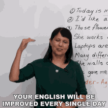 Your English Will Be Improve Every Single Day Rebecca GIF - Your English Will Be Improve Every Single Day Rebecca Learn English With Rebecca GIFs