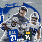 Green Bay Packers (14) Vs. Dallas Cowboys (21) Third Quarter GIF - Nfl National Football League Football League GIFs