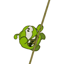 uphill battle om nom cut the rope climbing the rope going up
