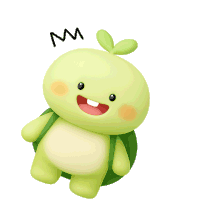 a cartoon character with a surprised look on its face
