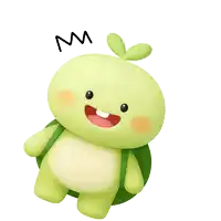 a cartoon character with a surprised look on its face