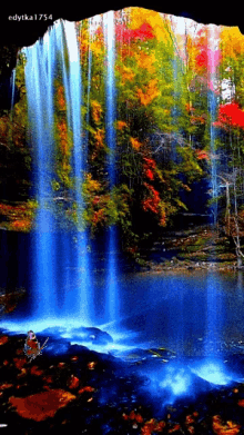Blue Waterfalls GIF