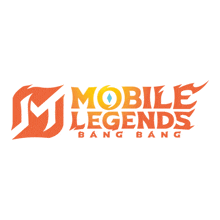 a logo for mobile legends bang bang with a flame in the middle