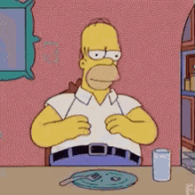 Homer Simpson Sabroso Cinturón GIF