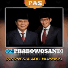 prabowo indonesia two pilpres tandem