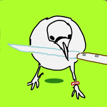 Crow With Knife GIF
