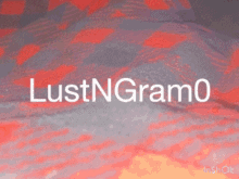 a blurred image of a person laying on a bed with the words lustngramo written on it