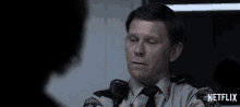 Cover Face Deputy Standall GIF - Cover Face Deputy Standall Mark Pellegrino GIFs