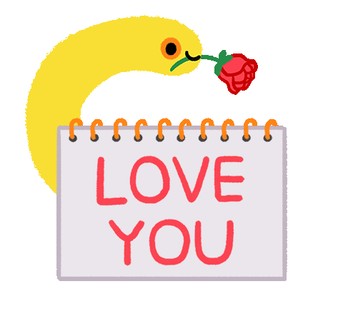 Love You Heart Sticker - Love You Heart Rose Stickers