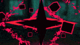 a red background with a black star and squares on it