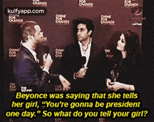 Chabeyonce Was Saying That She Tellsher Girl, "You'Re Gonna Be Presidentone Day." So What Do You Tell Your Girl?.Gif GIF