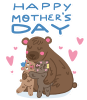 Happy Mothers Day Mama Bear Sticker - Happy Mothers Day Mama Bear Mothers Day Stickers